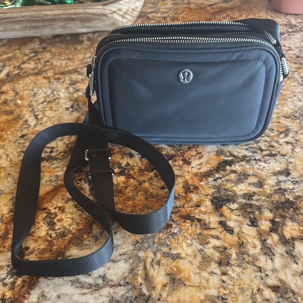 Lululemon Athletica Black Crossbody Bag with Adjustable Strap